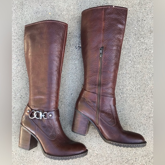 🐬 BORN Jacey Brown Leather Knee-High Boots - Picture 5 of 13